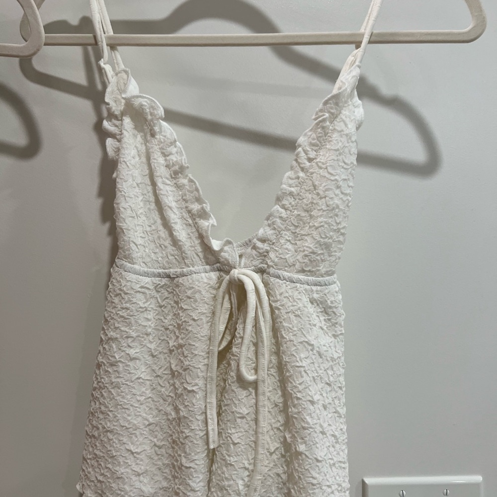 SHEIN White Floral Lace Top